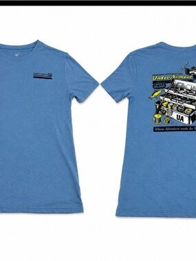UA Youth Large Fishing Graphic T-Shirt Blue Catch & Release Outdoor